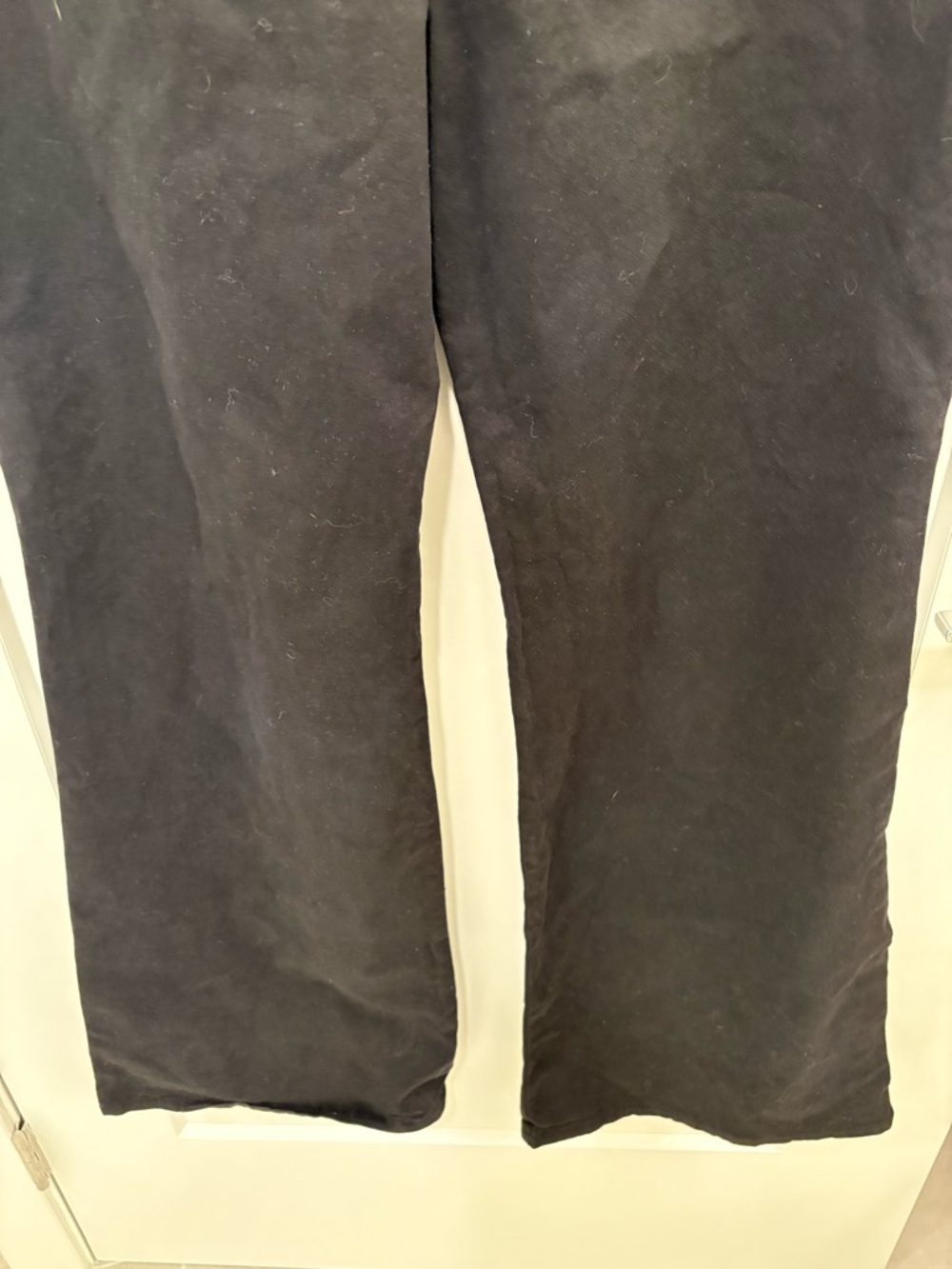 Marine Layer Black Bridget Cotton Twill High Rise Wide Leg Flared Pants Size 12 - Picture 7 of 9